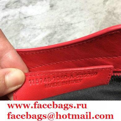 Balenciaga Classic Mini City Bag with Logo Strap Red