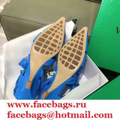 Bottega Veneta Heel 3cm BV POINT Slingback Shoes Blue 2020