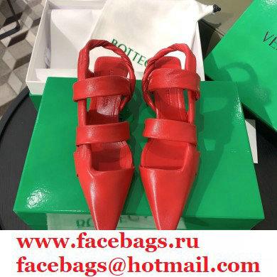 Bottega Veneta Heel 3cm BV POINT Slingback Shoes Red 2020