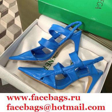 Bottega Veneta Heel 8.5cm BV POINT Slingback Shoes Blue 2020