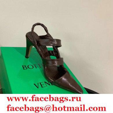 Bottega Veneta Heel 8.5cm BV POINT Slingback Shoes Coffee 2020