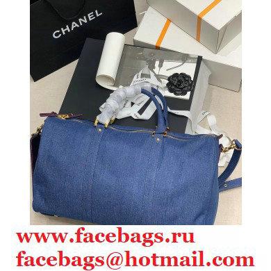 Chanel Denim Blue Travel Bowling Bag 2021