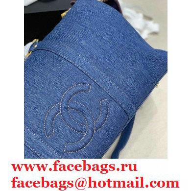 Chanel Denim Blue Travel Bowling Bag 2021