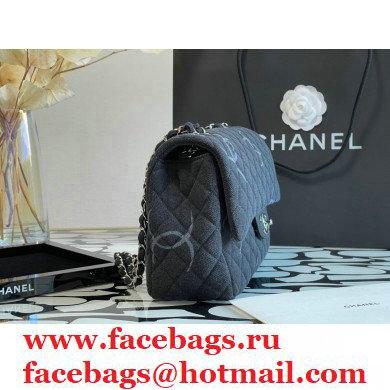 Chanel Denim Classic Flap Jumbo/Large Bag Black 2021