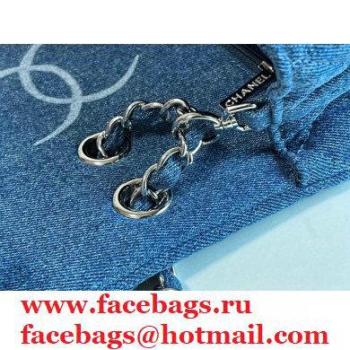 Chanel Denim Classic Flap Jumbo/Large Bag Blue 2021