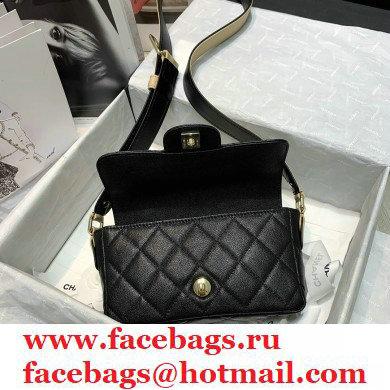 Chanel Grained Calfskin Flap Bag AS2273 Black 2021