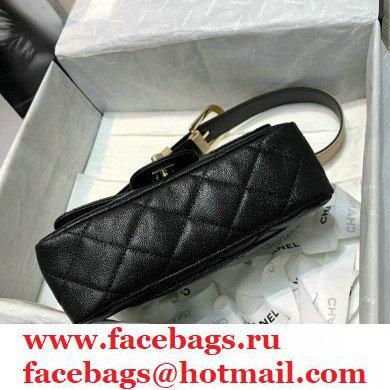 Chanel Grained Calfskin Flap Bag AS2273 Black 2021