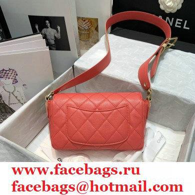 Chanel Grained Calfskin Flap Bag AS2273 Coral Pink 2021