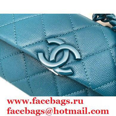 Chanel Grained Calfskin My Everything Small Flap Bag AS2302 Blue 2021