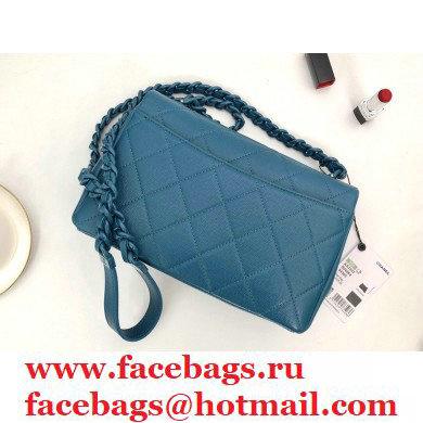 Chanel Grained Calfskin My Everything Small Flap Bag AS2302 Blue 2021