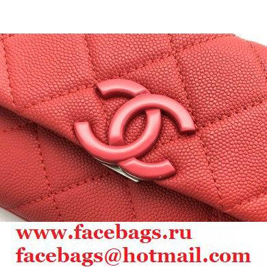 Chanel Grained Calfskin My Everything Small Flap Bag AS2302 Red 2021