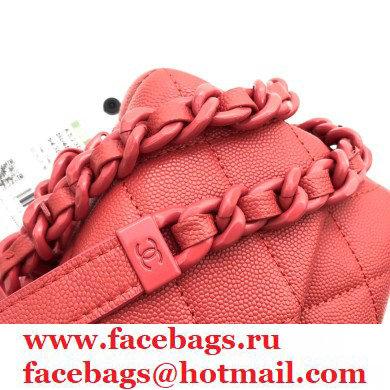 Chanel Grained Calfskin My Everything Small Flap Bag AS2302 Red 2021