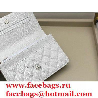 Chanel Grained Calfskin My Everything Wallet on Chain WOC Bag AP1954 White 2020