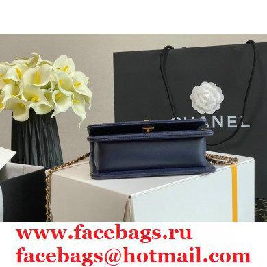 Chanel Lambskin CC Coin Wallet on Chain WOC Bag Navy Blue 2021