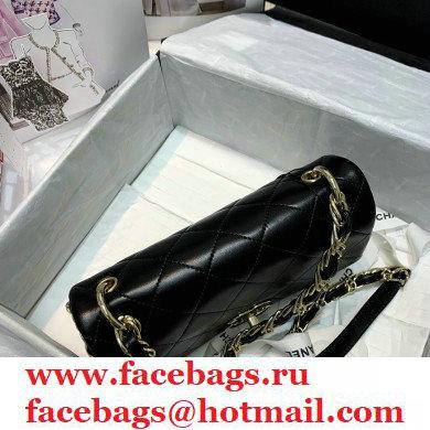 Chanel Lambskin Medium Flap Bag AS2318 Black 2021