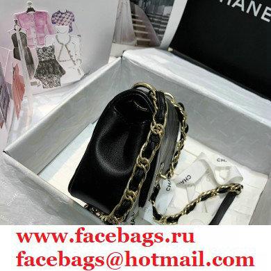 Chanel Lambskin Medium Flap Bag AS2318 Black 2021