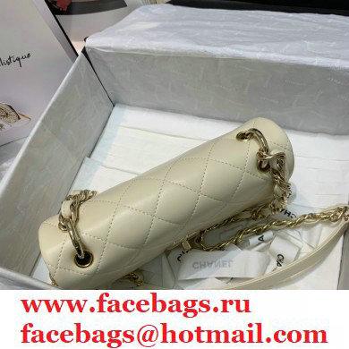 Chanel Lambskin Medium Flap Bag AS2318 Creamy 2021