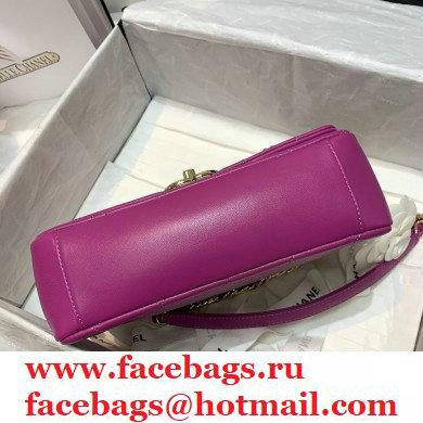 Chanel Lambskin Medium Flap Bag AS2318 Purple 2021