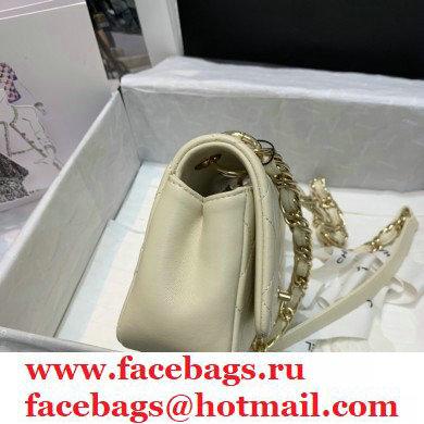 Chanel Lambskin Small Flap Bag AS2317 Creamy 2021