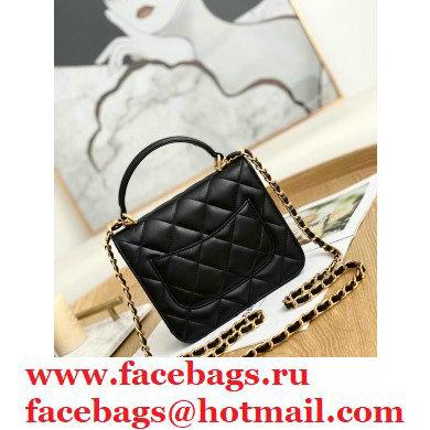 Chanel Mini Classic Flap Bag with Top Handle Black 2021