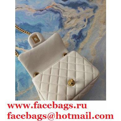 Chanel Resin Chain Lambskin Mini Flap Bag AS2379 Creamy 2021