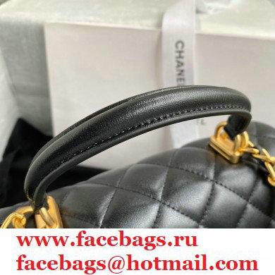 Chanel Small Classic Flap Bag with Top Handle AS2431 Black 2021