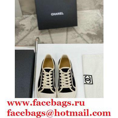 Chanel Vintage Canvas Low-top Sneakers Black 2021