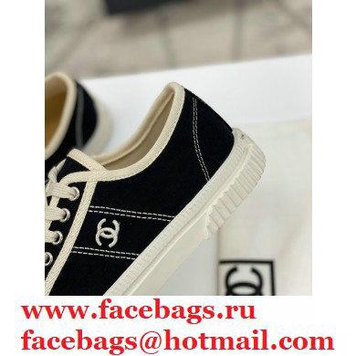 Chanel Vintage Canvas Low-top Sneakers Black 2021