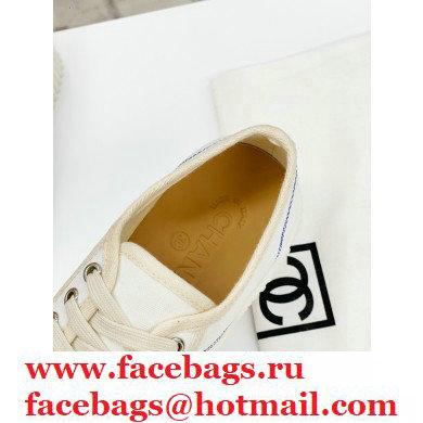 Chanel Vintage Canvas Low-top Sneakers White 2021