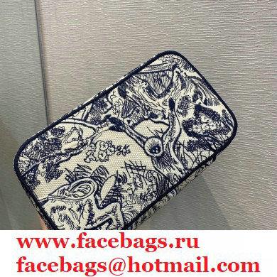 Dior Diortravel Vanity Case Bag in Blue Toile de Jouy Embroidery 2021