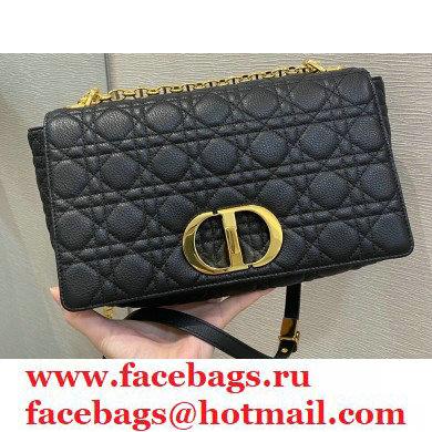 Dior Large Caro Bag in Soft Cannage Calfskin Black 2021