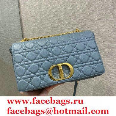 Dior Large Caro Bag in Soft Cannage Calfskin Cloud Blue 2021