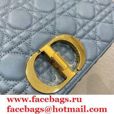 Dior Large Caro Bag in Soft Cannage Calfskin Cloud Blue 2021