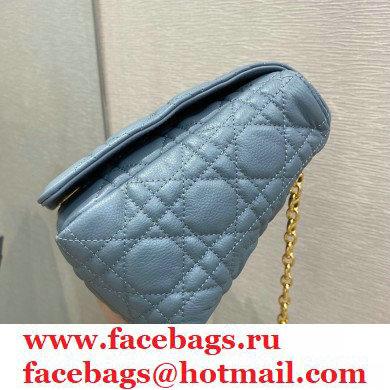 Dior Large Caro Bag in Soft Cannage Calfskin Cloud Blue 2021