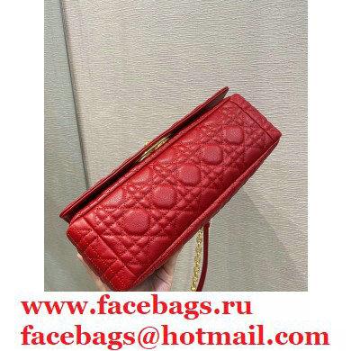 Dior Large Caro Bag in Soft Cannage Calfskin Red 2021