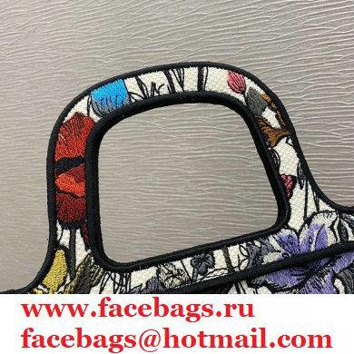 Dior Mini Book Tote Bag in Multicolor Mille Fleurs Embroidery 2021 - Click Image to Close