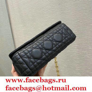 Dior Small Caro Bag in Soft Cannage Calfskin Black 2021