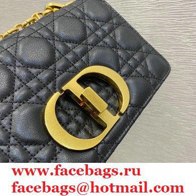 Dior Small Caro Bag in Soft Cannage Calfskin Black 2021