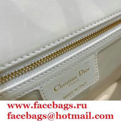 Dior Small Caro Bag in Soft Cannage Calfskin White 2021