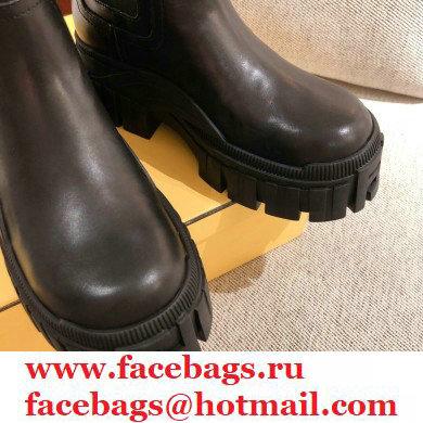 Fendi Leather Force Chelsea Boots Black 2021