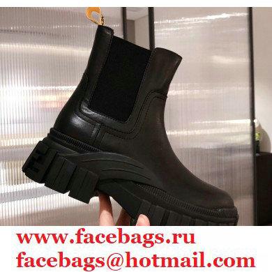 Fendi Leather Force Chelsea Boots Black 2021