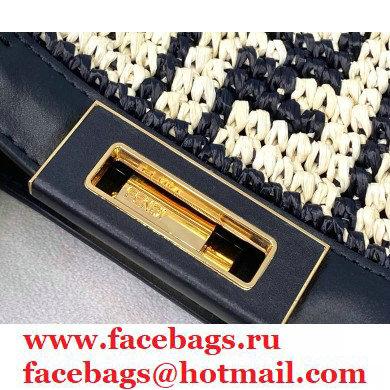 Fendi Raffia FF Medium Peekaboo X-Tote Bag Black 2020