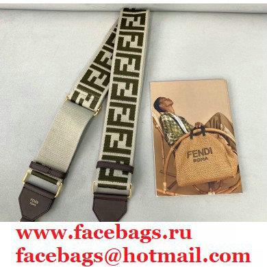 Fendi Ribbon Long Shoulder Strap You Coffee/Beige 2021