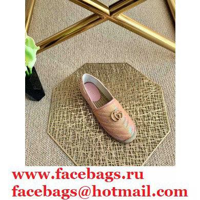 Gucci Sequins GG Matelasse Espadrilles Light Pink 2021