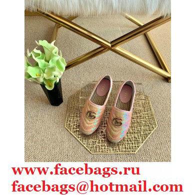 Gucci Sequins GG Matelasse Espadrilles Light Pink 2021