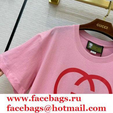 GuccixDoraemo cotton T-shirt pink 2020