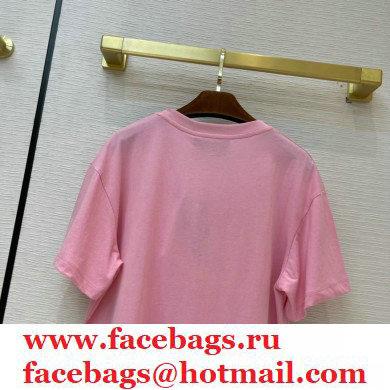 GuccixDoraemo cotton T-shirt pink 2020