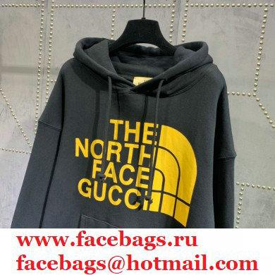 GuccixNorth Face hooded sweatshirt black 2021