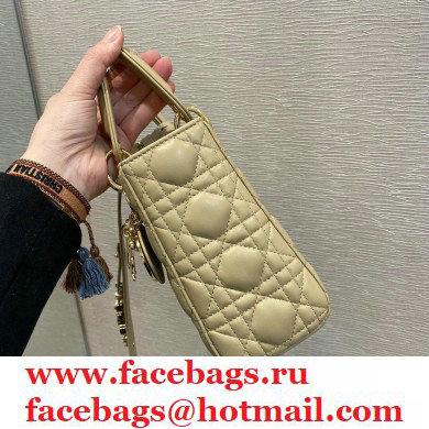 Lady Dior Small Bag in My ABCDior Cannage Lambskin Beige 2021