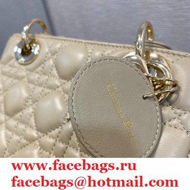 Lady Dior Small Bag in My ABCDior Cannage Lambskin Beige 2021